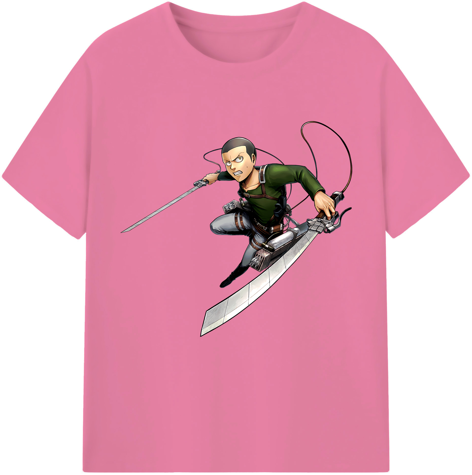 （画像用） 進撃の巨人 コニー·スプリンガー Attack on Titan Connie Springer 綿100％半袖Tシャツ（フロントプリント）